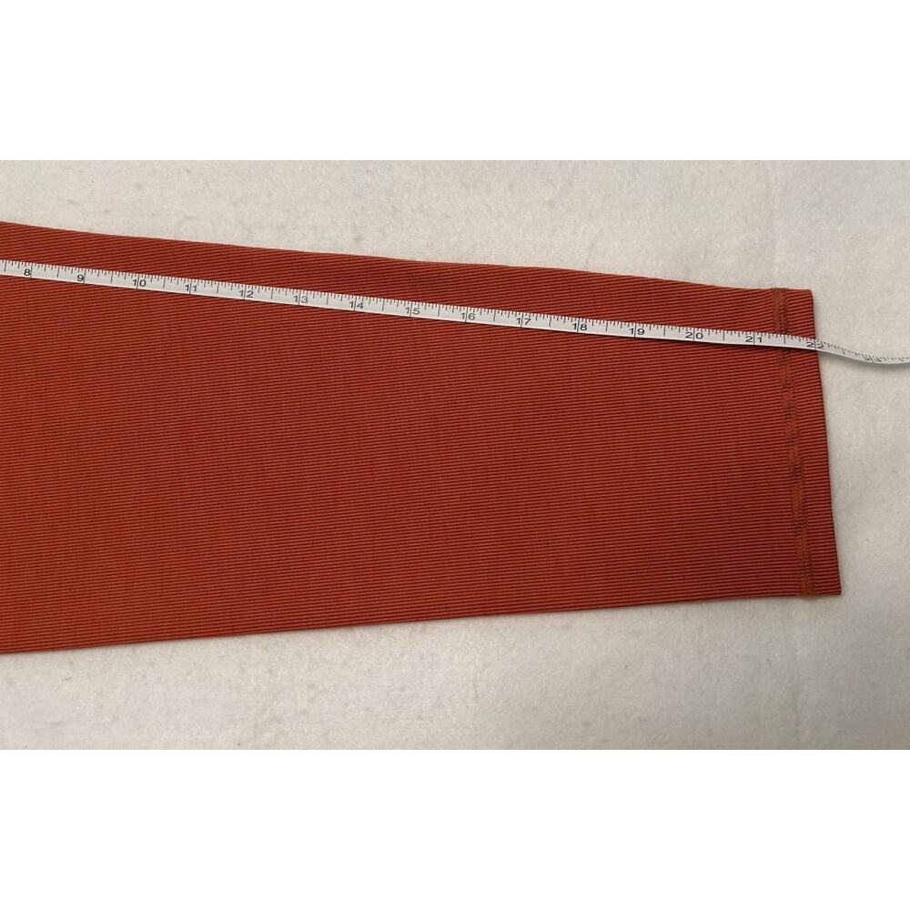 NWT Lezat Eco Active Textured Athletic High Waist Soft Rib Rust Leggings Large - Picture 9 of 11